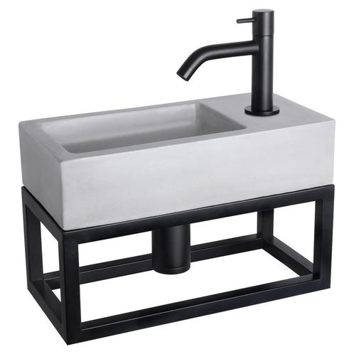 Fonteinset Differnz Ravo Beton en Handoekrek 38.5x18.5x9 cm, Doe-het-zelf en Verbouw, Sanitair, Overige typen, Nieuw, Ophalen of Verzenden