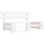 vidaXL Tuinbank pallet hout wit, Verzenden, Nieuw