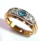 Ring - 18 karaat Geel goud, Witgoud Diamant  (Natuurlijk) -