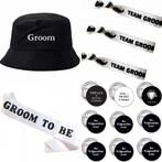 Set Groom to Be en Lid van het Vrijgezellenfeest, Kleding | Heren, Verzenden, Zwart, Nieuw, Accessoires
