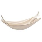 vidaXL Hangmat 260x150 cm crèmekleurig, Tuin en Terras, Hangmatten, Verzenden, Nieuw