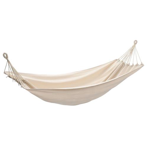 vidaXL Hangmat 260x150 cm crèmekleurig, Tuin en Terras, Hangmatten, Nieuw, Verzenden