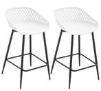 Set van 2 Bistro Barkrukken met Hollow Rugleuningen Voetsteu, Huis en Inrichting, Barkrukken, Verzenden, Nieuw