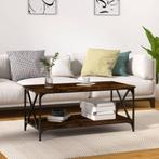 vidaXL Salontafel 100x50x45 cm bewerkt hout en ijzer gerookt, 100 tot 150 cm, Verzenden, Nieuw, 50 tot 100 cm