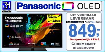 Panasonic TX48MZ800E 48 inch OLED TV Google 120Hz Nieuw beschikbaar voor biedingen