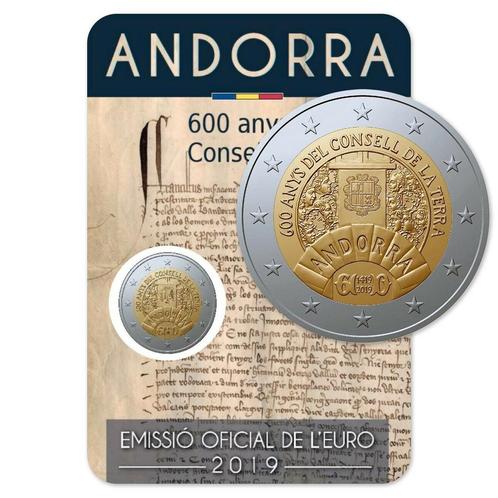 Andorra 2 Euro Consell de la Terra 2019, Postzegels en Munten, Munten | Europa | Euromunten, Verzenden