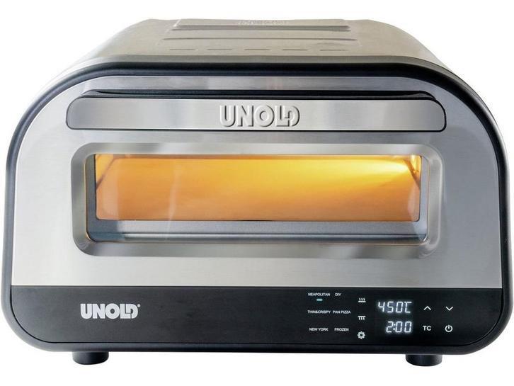 UNOLD Luigi 68816 - Elektrische pizzaoven - 400°C - RVS, Tuin en Terras, Pizzaovens, Zo goed als nieuw, Verzenden
