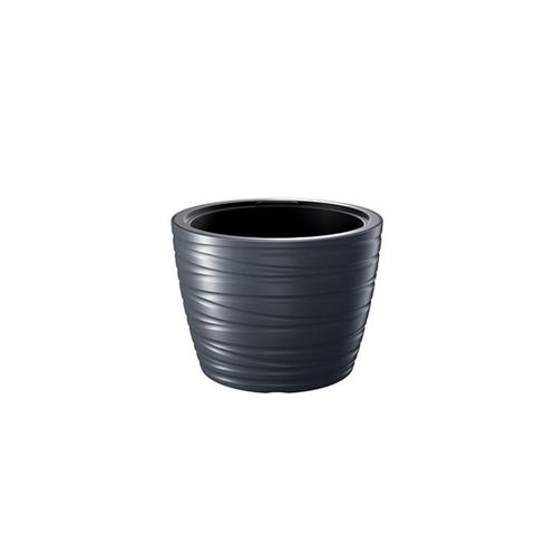Ronde bloempot ‘Dazz’ | Antraciet | 50 cm | binnen & buiten, Tuin en Terras, Bloempotten, Minder dan 40 cm, 40 cm of meer, Rond