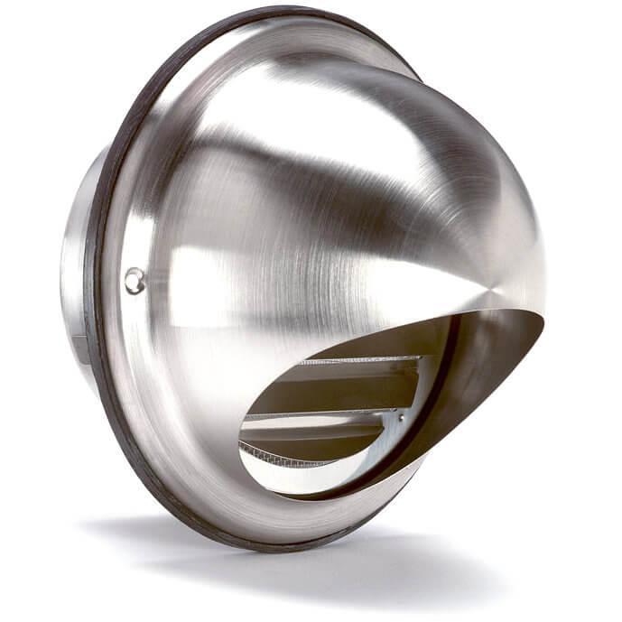 Bolrooster RVS Ø 100mm met schoepen en muggengaas, Doe-het-zelf en Verbouw, Ventilatie en Afzuiging, Nieuw, Verzenden