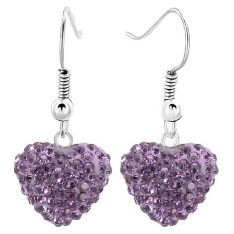 Fako Bijoux - Oorbellen - Disco Dots - Hanger - Hart - Paars, Sieraden, Tassen en Uiterlijk, Oorbellen, Verzenden