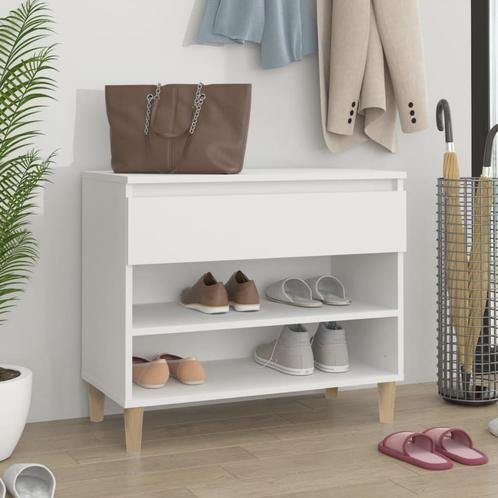 vidaXL Schoenenkast 70x36x60 cm bewerkt hout wit, Huis en Inrichting, Kasten | Schoenenrekken, Nieuw, Verzenden