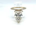 Ring - 14 karaat Geel goud - 5.01ct. tw. Diamant (Lab-grown), Nieuw