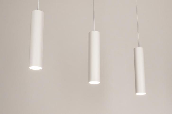 Rietveld Hanglampen - Wit - Metaal, Aluminium, Huis en Inrichting, Lampen | Hanglampen, Verzenden