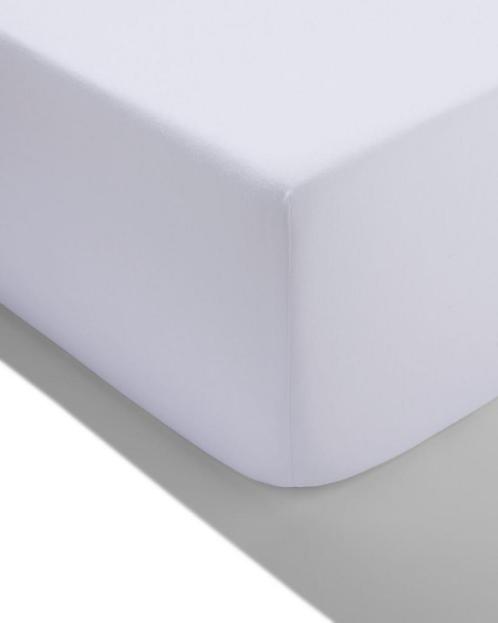 HEMA Hoeslaken jersey 180x200 wit, Huis en Inrichting, Slaapkamer | Beddengoed, Nieuw, Verzenden