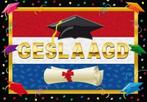 Geslaagd vlaggen - Mega aanbod geslaagd vlaggen, Hobby en Vrije tijd, Feestartikelen, Ophalen of Verzenden, Nieuw, Versiering