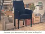 Leren eetkamerstoel Just met armleuning - Toledo Kobalt, Blauw, Bohemian, Eigentijds, Klassiek, Retro, Romantisch, Scandinavisch