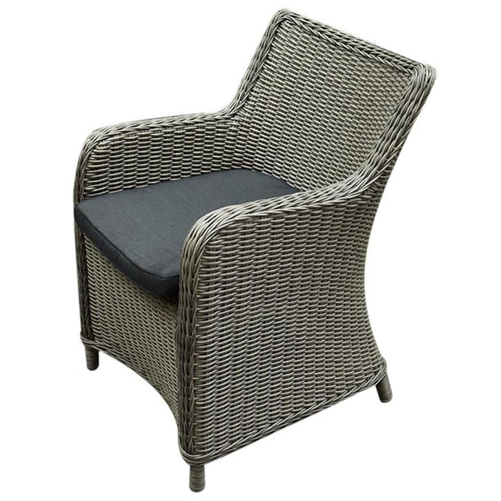 Bilbao dining tuinstoel grijs, Tuin en Terras, Tuinstoelen, Nieuw, Wicker, Ophalen of Verzenden