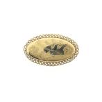 Vintage gouden broche met bloemgravure | Floraal design, Sieraden, Tassen en Uiterlijk, Broches, Ophalen of Verzenden, Gebruikt