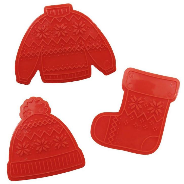 PME Uitsteker & Stempel Gezellige Kerst Set/3, Hobby en Vrije tijd, Taarten en Cupcakes maken, Nieuw, Verzenden