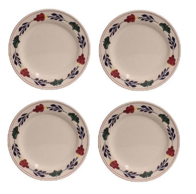 Boerenbont ontbijtborden rond 21cm - set van 4 Stuks, Huis en Inrichting, Keuken | Servies, Nieuw, Verzenden