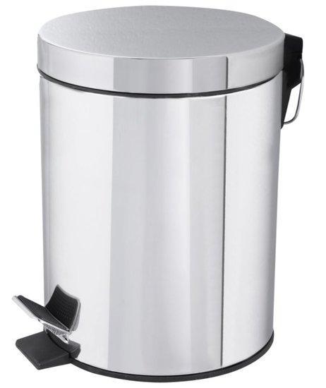 Differnz Pedaalemmer 5 liter Chroom, Doe-het-zelf en Verbouw, Hang- en Sluitwerk, Nieuw, Ophalen of Verzenden