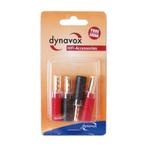 Dynavox Banaanstekker - 4 stuks - Rood/Zwart, Verzenden, Nieuw