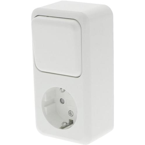 Q-LINK - Wandcontactdoos - Opbouw - 1-voudig Stopcontact -, Doe-het-zelf en Verbouw, Elektra en Kabels, Nieuw, Ophalen of Verzenden