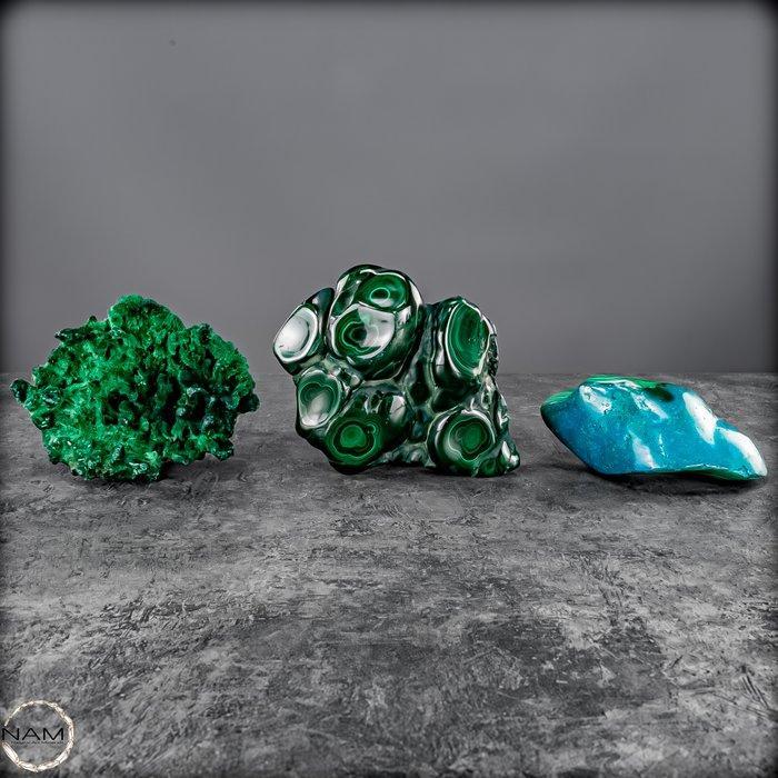 Klang der Erde – Vezelige malachiet, malachiet-vrij vorm &, Verzamelen, Mineralen en Fossielen