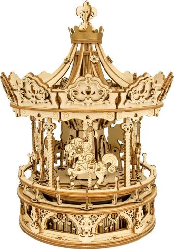 Robotime Romantische Carrousel Houten Modelbouw Muziekdoo... beschikbaar voor biedingen