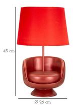 TAFELLAMP MIDCENTURY ROOD CM Ø 26X43, Huis en Inrichting, Ophalen of Verzenden, Nieuw
