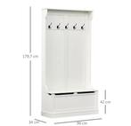 Halmeubel met Kapstok, Zitbank en Opbergruimte, Verzenden, Nieuw