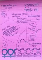 vintageposter vrouwenrechten - vrouwenfestival 1978, Verzenden, Nieuw, Overige onderwerpen, Met lijst