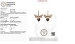 Hangoorbellen - 14 karaat Roségoud - 2.09ct. tw. Toermalijn