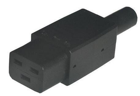 Ratio Electric C19 Stekker Recht 16A Zwart - 70454, Doe-het-zelf en Verbouw, Elektra en Kabels, Overige typen, Nieuw, Verzenden