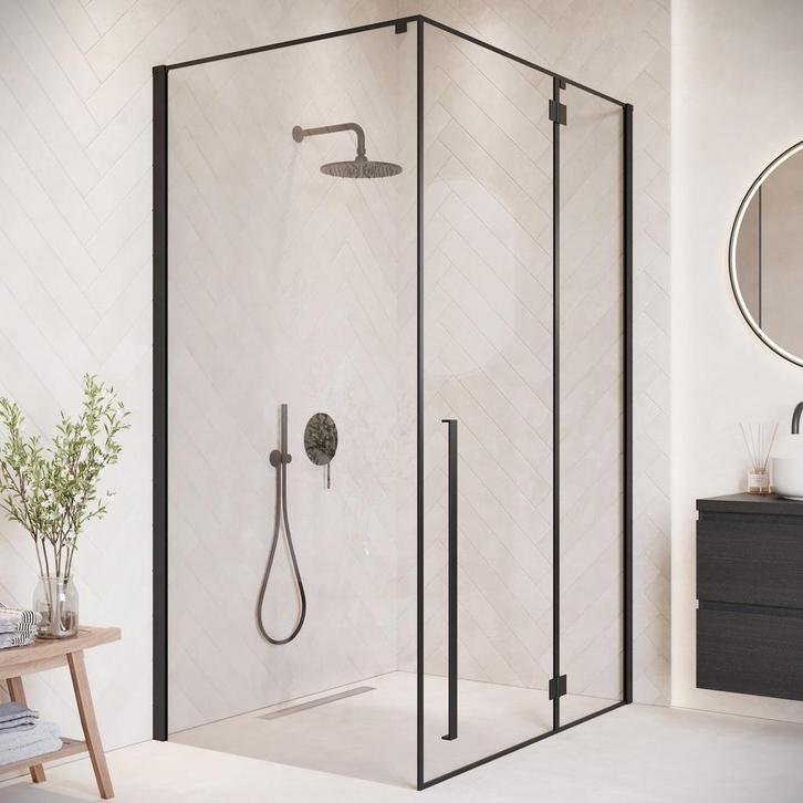 Douchecabine Vancouver 90 x 120 x 190 cm Zwart Douchewand, Doe-het-zelf en Verbouw, Sanitair, Nieuw, Douche, Verzenden