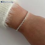 Zilveren anker kabel schakel armband 18 of 20 cm 4 mm breed, Verzenden, Nieuw, Zilver