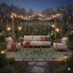 Potato head stoel bank loungeset 4 delig teak, Tuin en Terras, Tuinsets en Loungesets, Ophalen of Verzenden, Nieuw, Teakhout