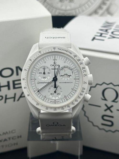 Omega x Swatch - Moonswatch - Mission to the Moonphase -, Sieraden, Tassen en Uiterlijk, Horloges | Heren
