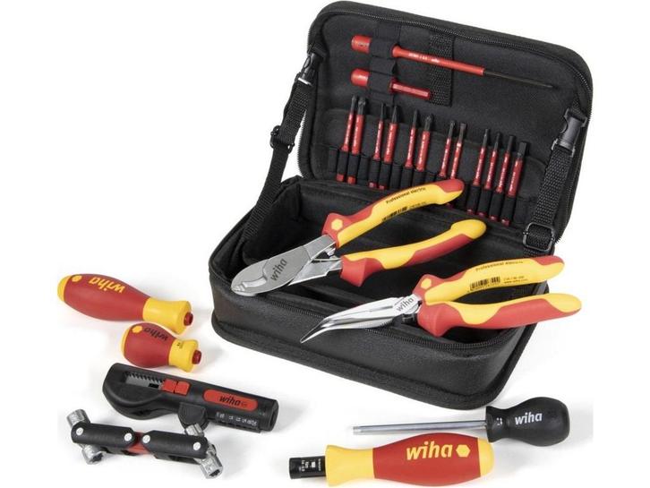 Wiha 45289 - Gereedschapsset Electricien - 22-delig met, Doe-het-zelf en Verbouw, Gereedschap | Overige machines, Zo goed als nieuw