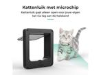 Cellavi Kattenluik - Microchip - 4 Toegangsstanden - Zwart -, Huis en Inrichting, Woonaccessoires | Overige, Verzenden, Zo goed als nieuw