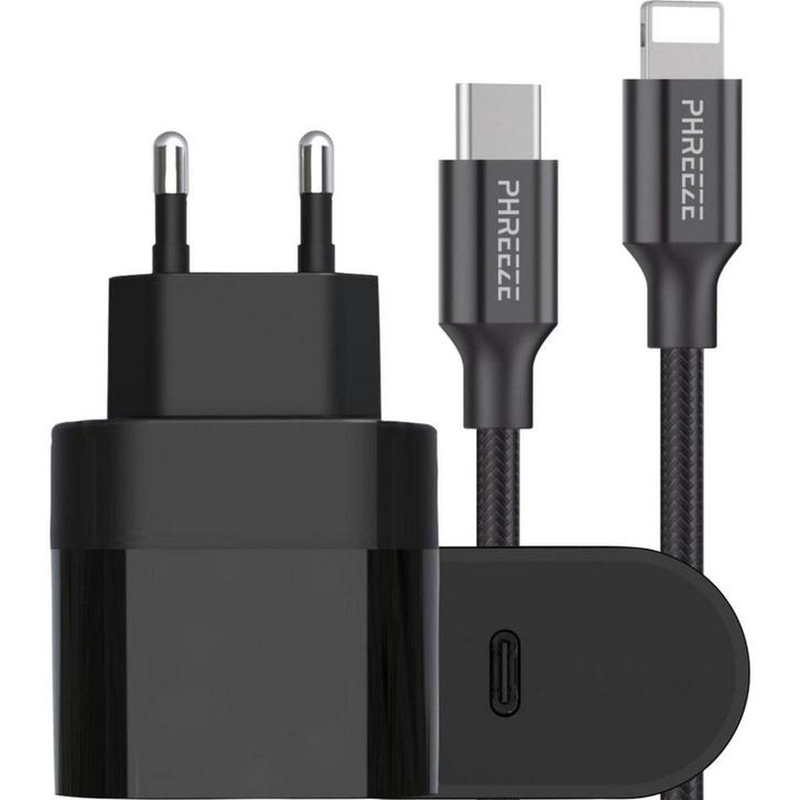 iPhone Snellader incl. 3 meter Lightning USB C Kabel, Telecommunicatie, Mobiele telefoons | Telefoon-opladers, Ophalen of Verzenden