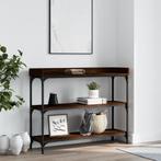 vidaXL Wandtafel met schappen 100x30x80 cm bruin eikenkleur, Huis en Inrichting, Tafels | Bijzettafels, Verzenden, Nieuw