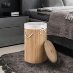 Bamboe Wasmand Curly - 55 Liter - Natuurkleur - Incl. Waszak, Huis en Inrichting, Badkamer | Badtextiel en Accessoires, Verzenden