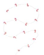 HEMA Lichtsnoer 1.8m met 15 lampjes zuurstokken voor binnen, Diversen, Kerst, Verzenden, Nieuw