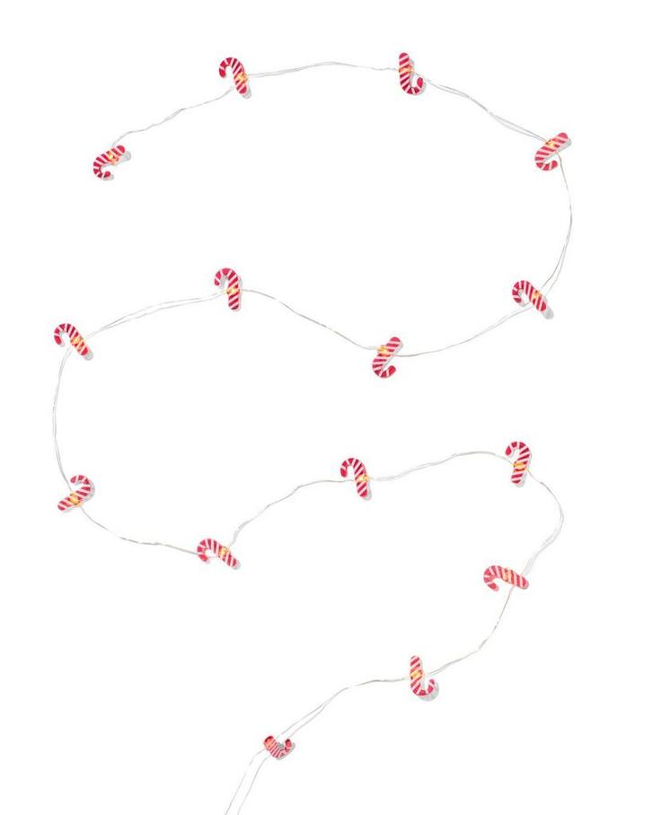 HEMA Lichtsnoer 1.8m met 15 lampjes zuurstokken voor binnen, Diversen, Kerst, Nieuw, Verzenden