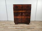Credenza - Art Deco credenza in mahonie - Mahonie