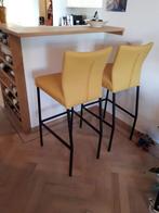 leren barstoelen - geel leer - Echt leer, Modern, ontdek de, Huis en Inrichting, Stoelen, Overige kleuren, Nieuw, Leer, Ophalen of Verzenden