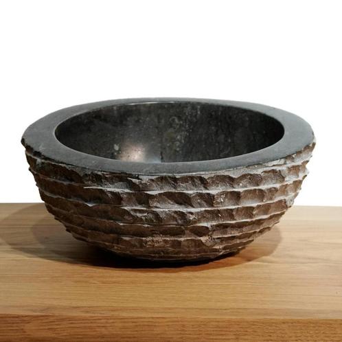 Zwart Marmeren Waskom Mini  - Oblique | 30x14.5/10.5, Doe-het-zelf en Verbouw, Sanitair, Nieuw, Steen, Verzenden