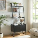Staand rek Storfjord ladderplank met kast 183,5x80x40 cm zwa, Huis en Inrichting, Verzenden, Nieuw