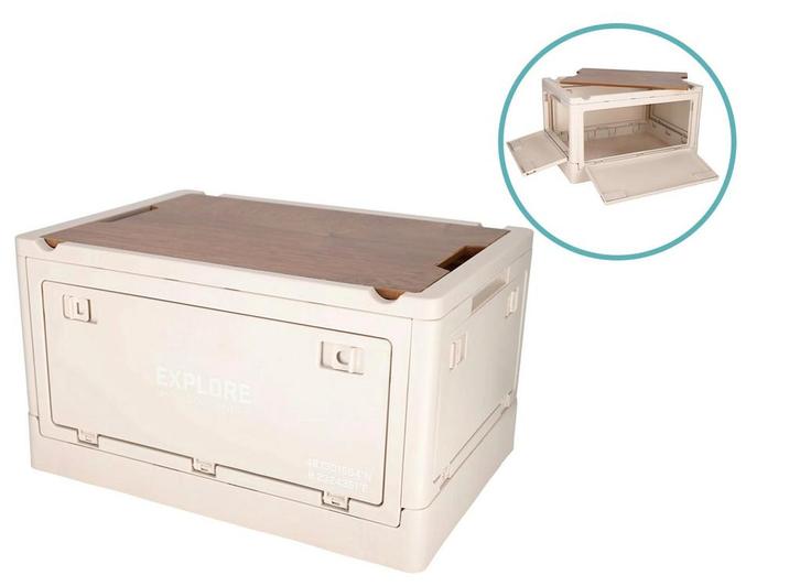 Norländer krat met houten deksel - off-white - 33 L -, Doe-het-zelf en Verbouw, Kratten en Dozen, Nieuw, Verzenden